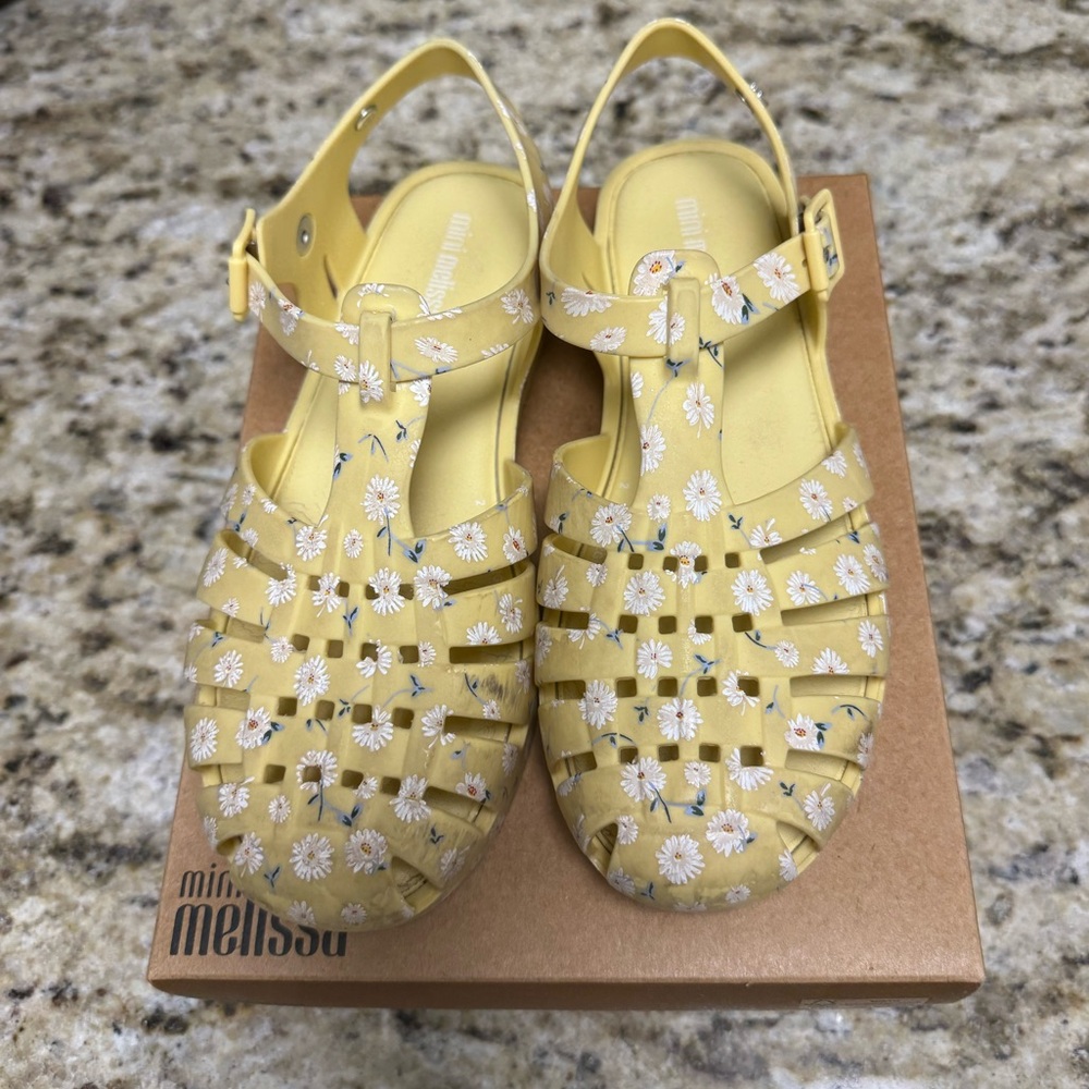 Mini Melissa Daisy Yellow Kids Sandals